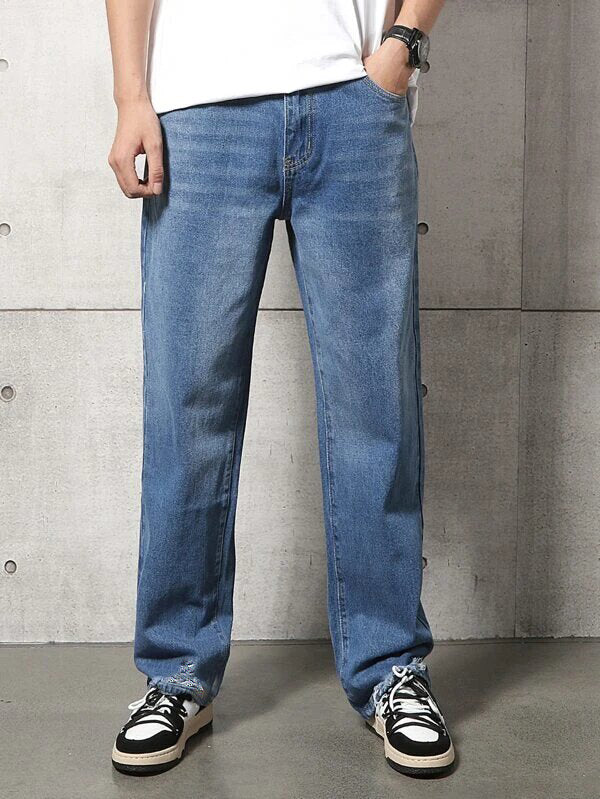 Cheap Men's Flared Jeans Boot Cut Leg Flared Male Designer Classic Denim  Jeans Men's Mid Rise Stretch Loose Jeans | Joom